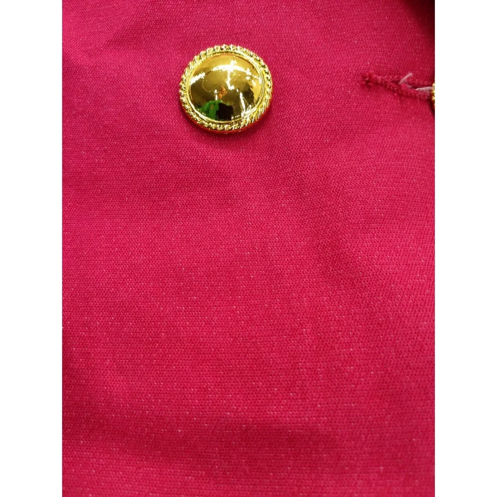 DG2 Diane‎ Gilman Pink Double Breasted Blazer Jacket Buckle Detail Sz M